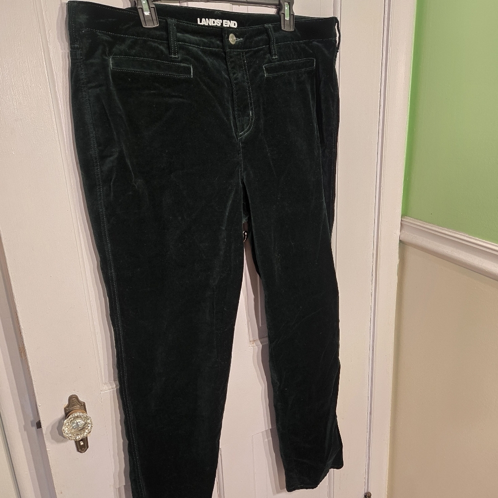 Land's End Black Velvet Pants Size 18w